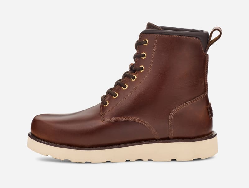 ® Men's Cason Leather Boots in Dark Chestnut