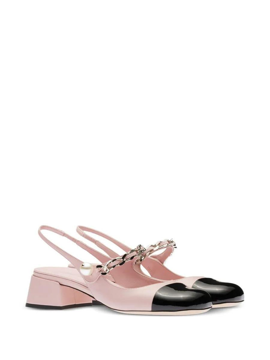 Leather Slingback Pumps