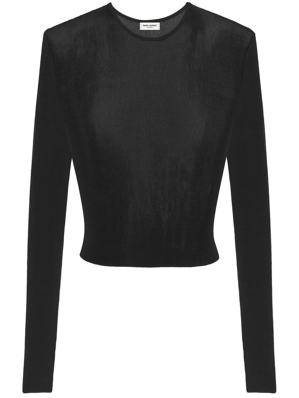 Round neck knitted top - Black
