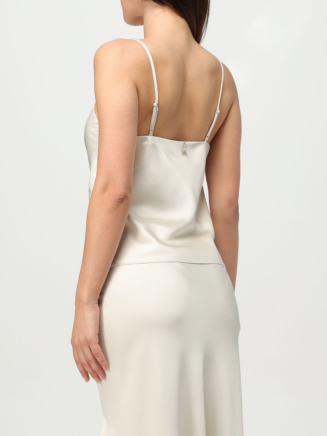 Patrizia Pepe satin slip top - White