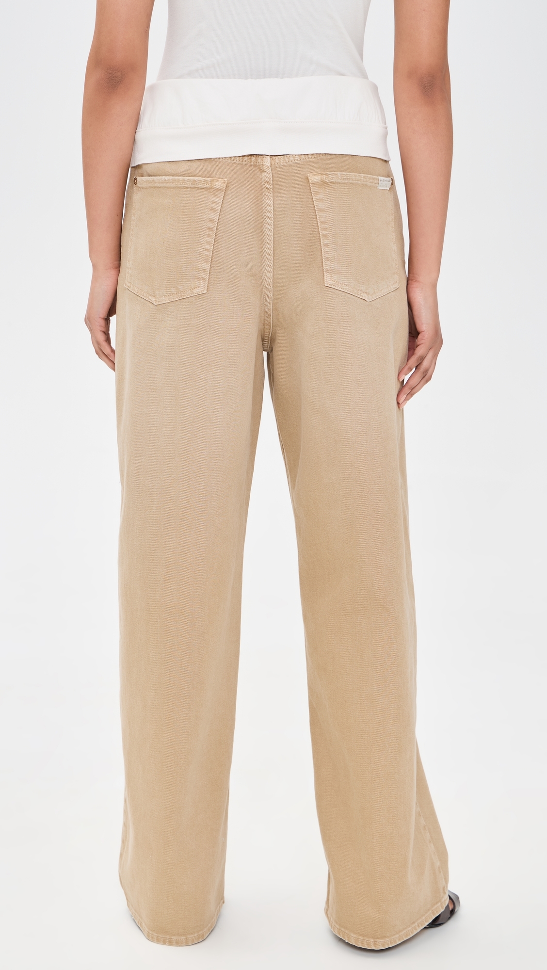 Double Layer Slouchy Wide Leg Jeans Colored Mankind