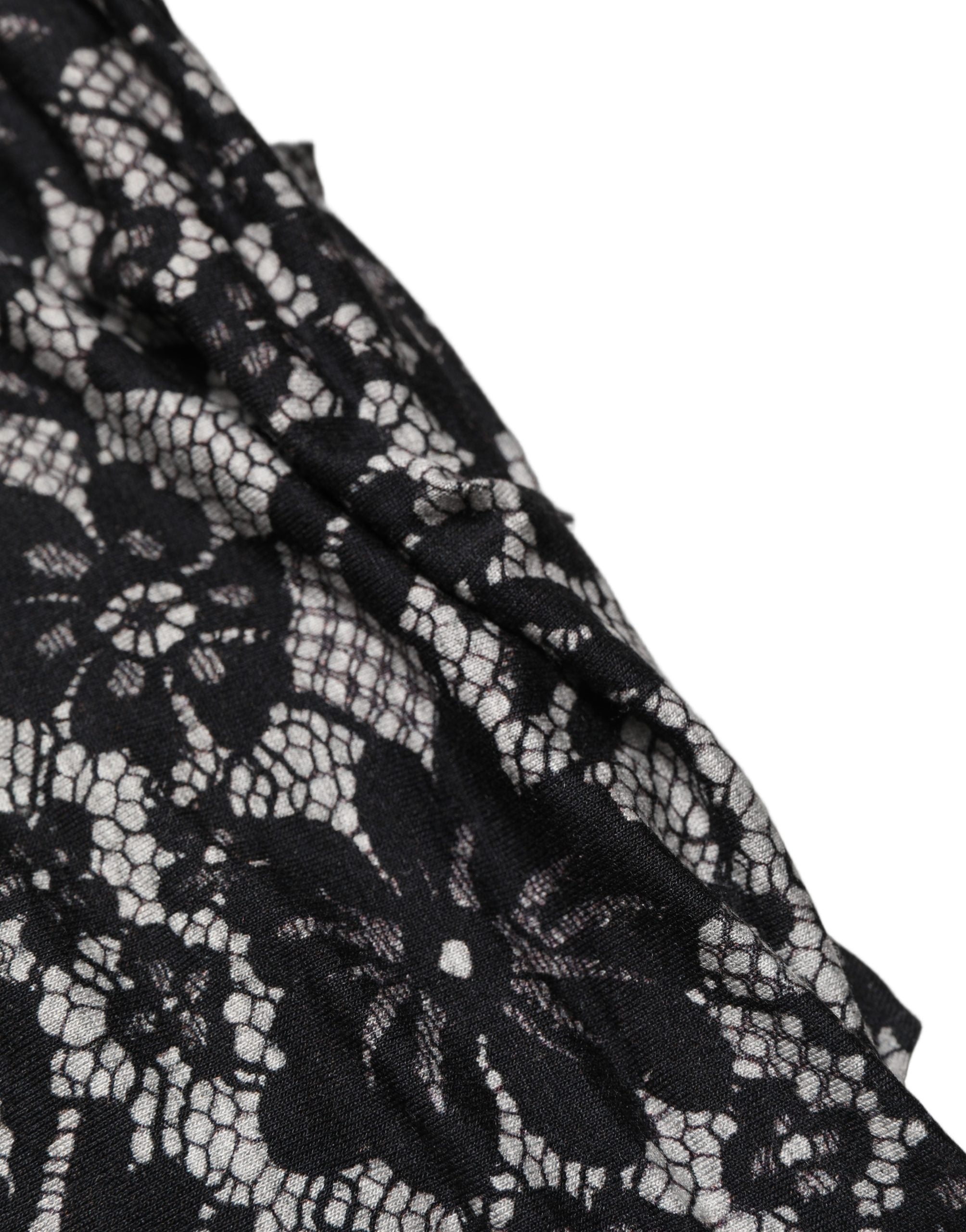 Floral Lace Dress — Black