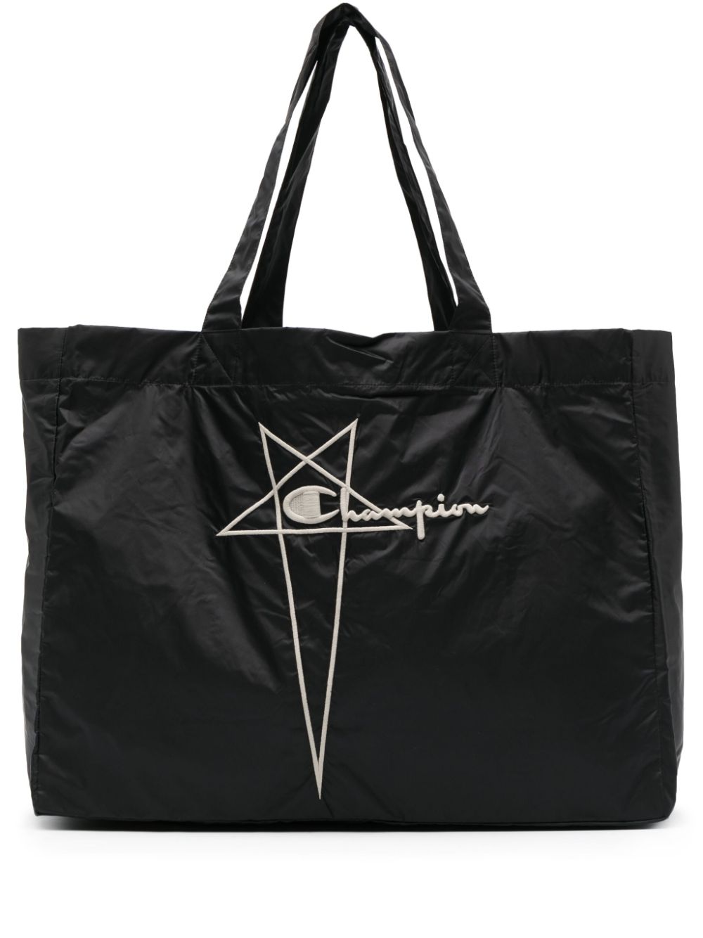 X Champion logo-embroidered tote bag - Black