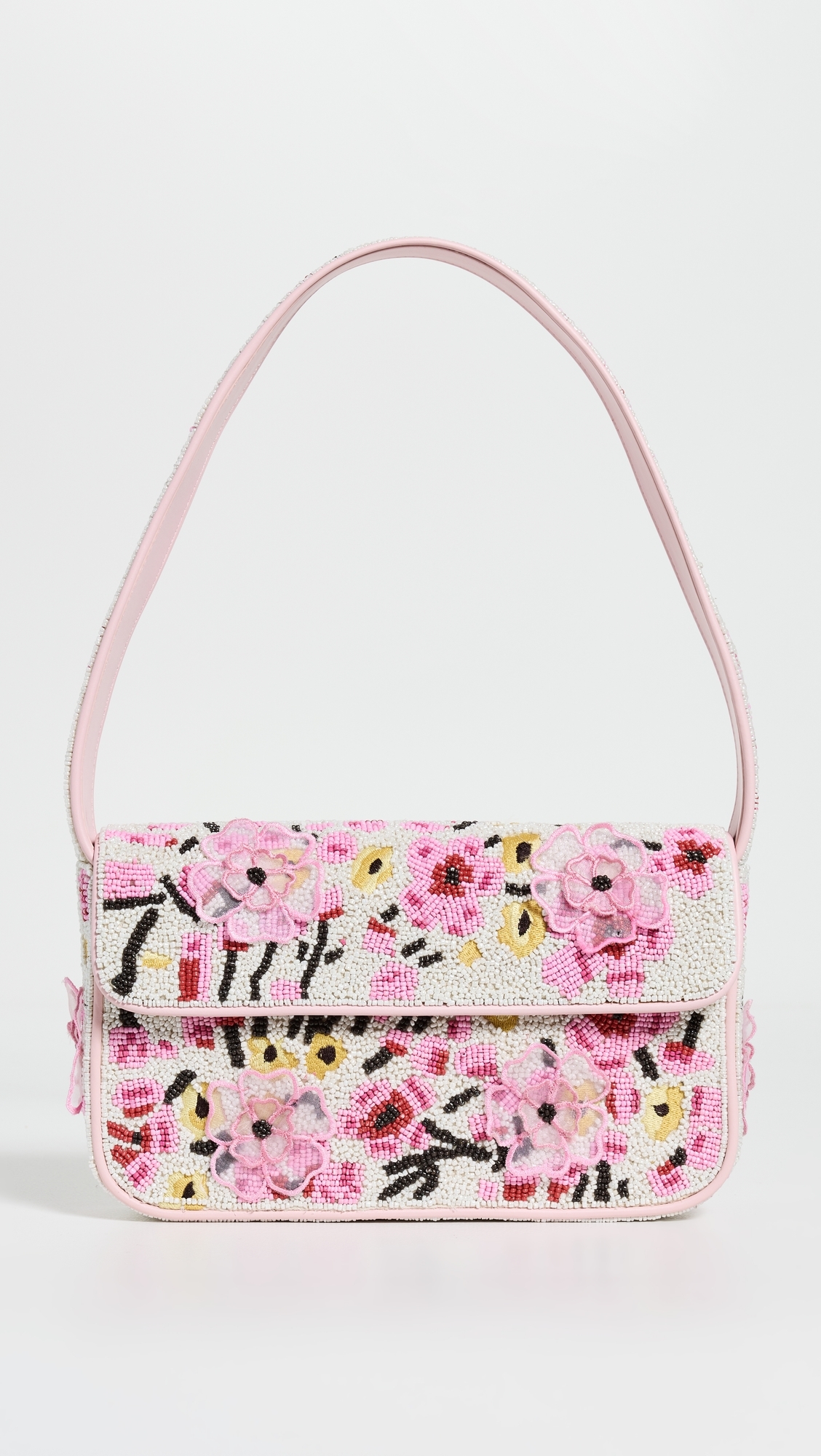 STAUD Tommy Beaded Bag Blossom Floral Tapestry One Size