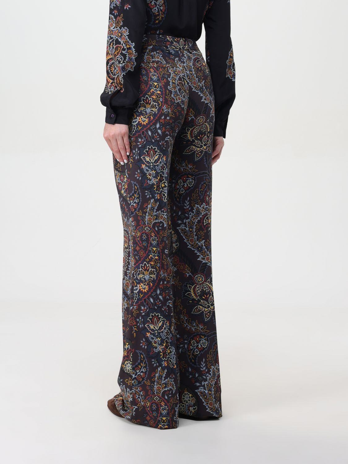 Paisley-print flared trousers - Purple