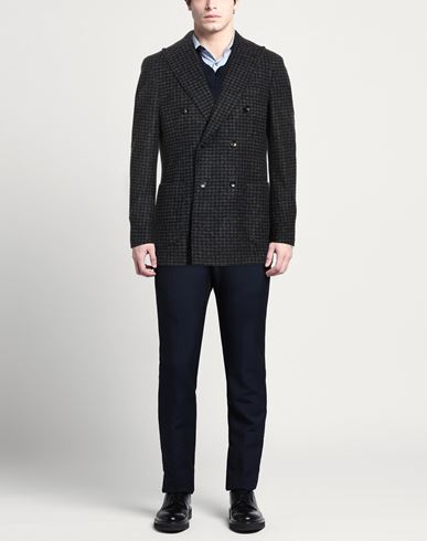 Man Coat Midnight blue Size 42 Acrylic, Virgin Wool, Polyester