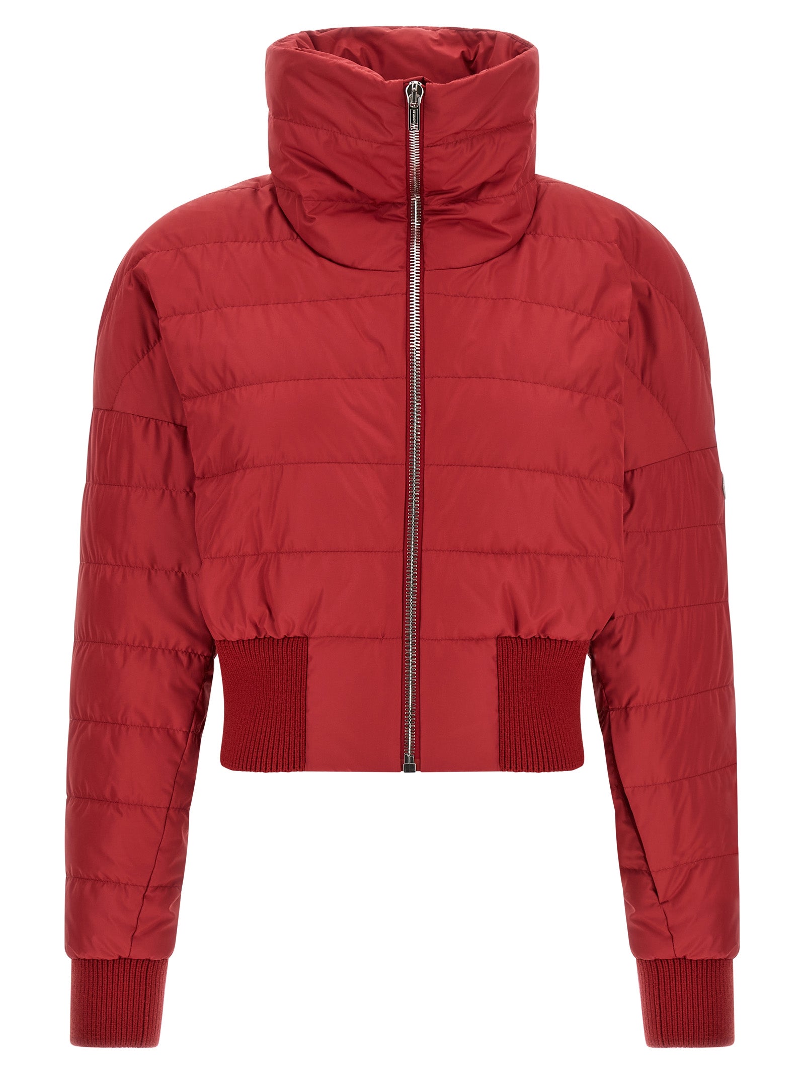 Quilted Goose Down Down Jacket — Red
