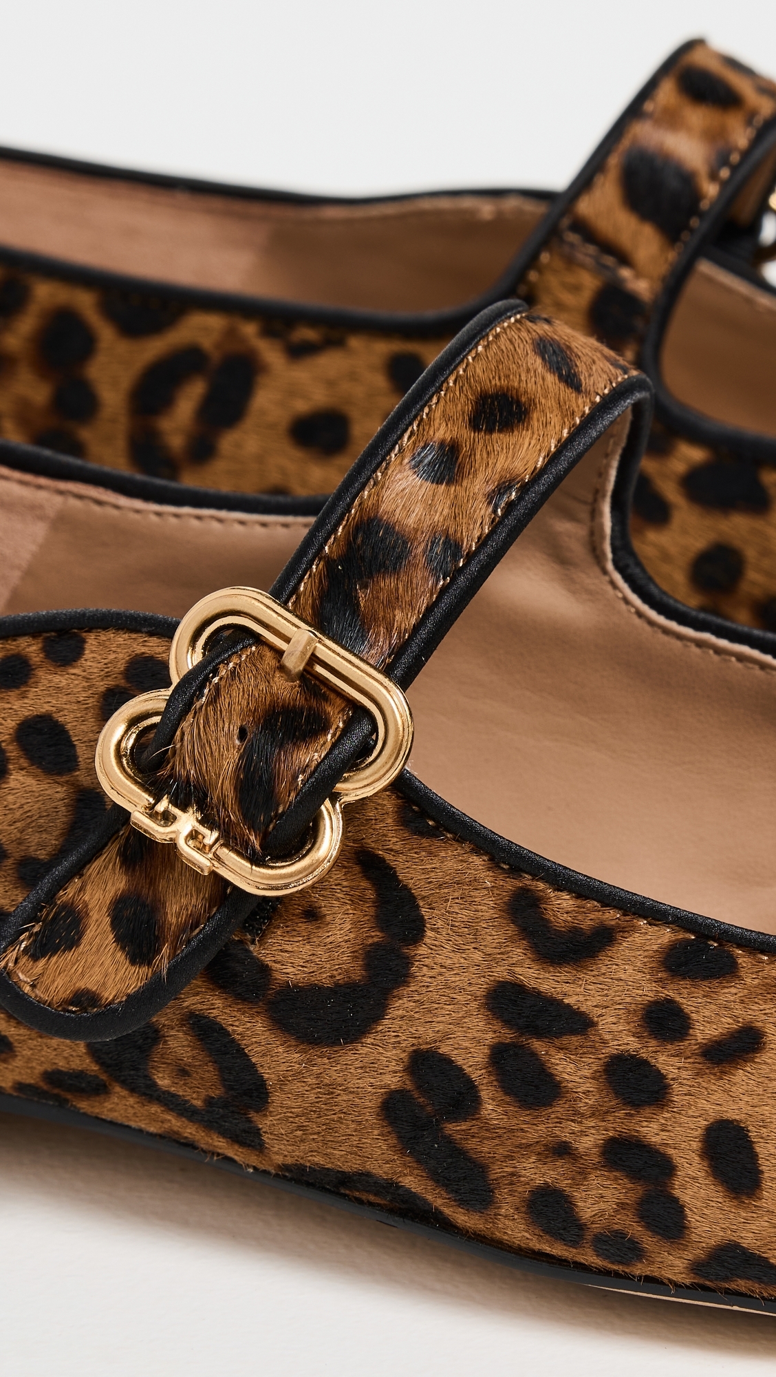 Michaela Leopard Ballet Flats Granada Tan