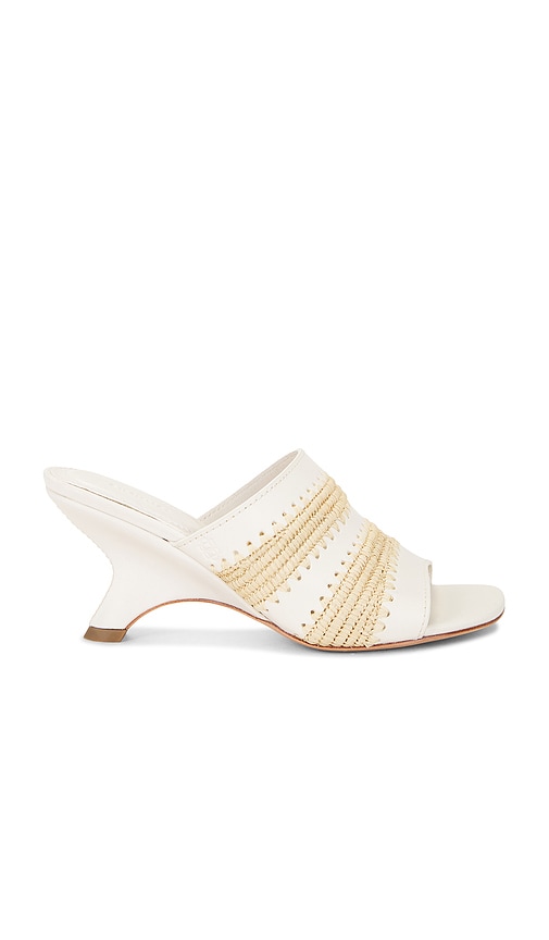 SIMKHAI Shadow Mule Raffia Sandal in Cream. -  39 also in 36, 37