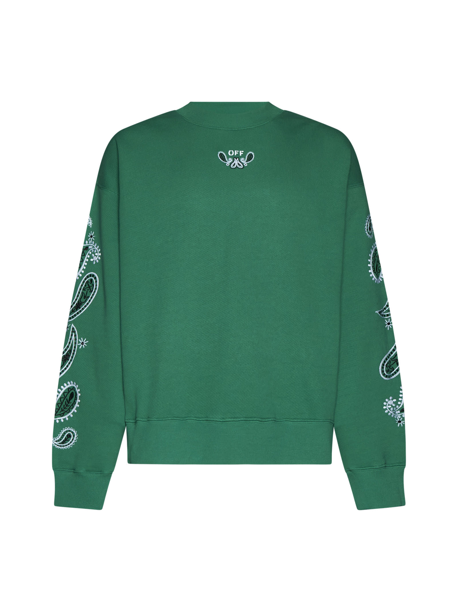 Arrow bandana-embroidered cotton sweatshirt - Green