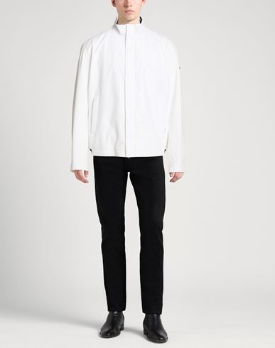 Man Jacket White Size XXL Polyester, Elastane