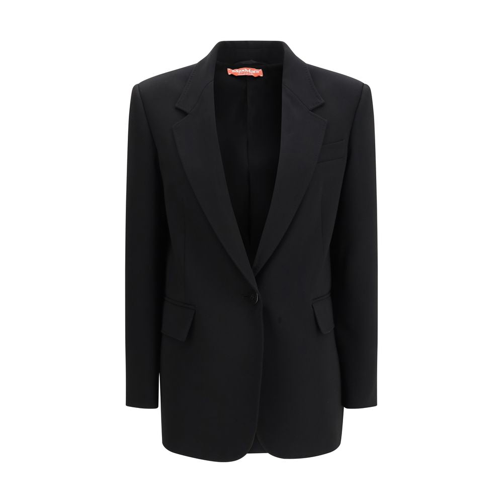 Single-Breasted Tailored Blazer — Black