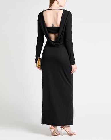 Woman Maxi dress Black Size 10 Polyester, Elastane
