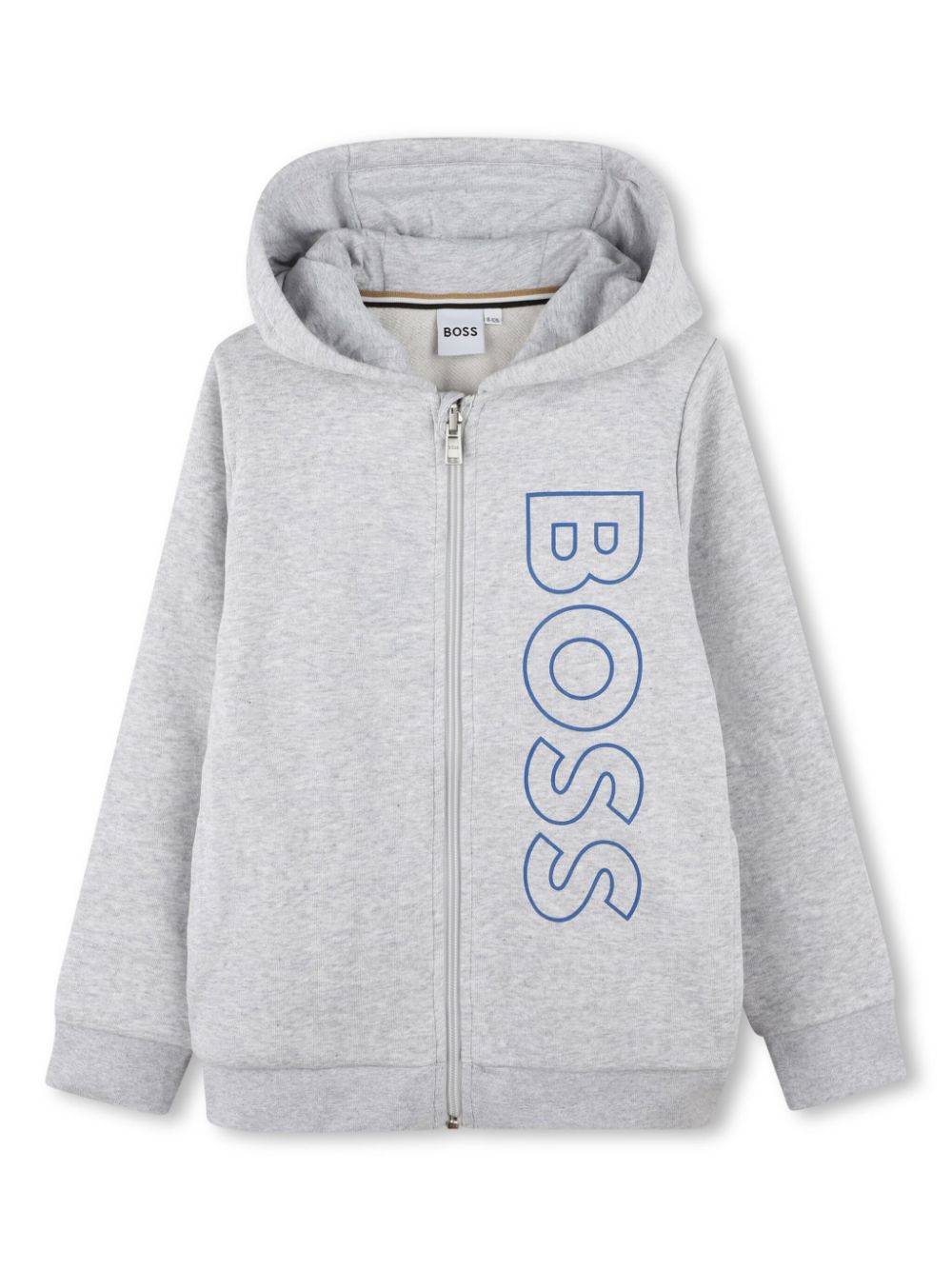 Logo-print zip-up hoodie - Grey