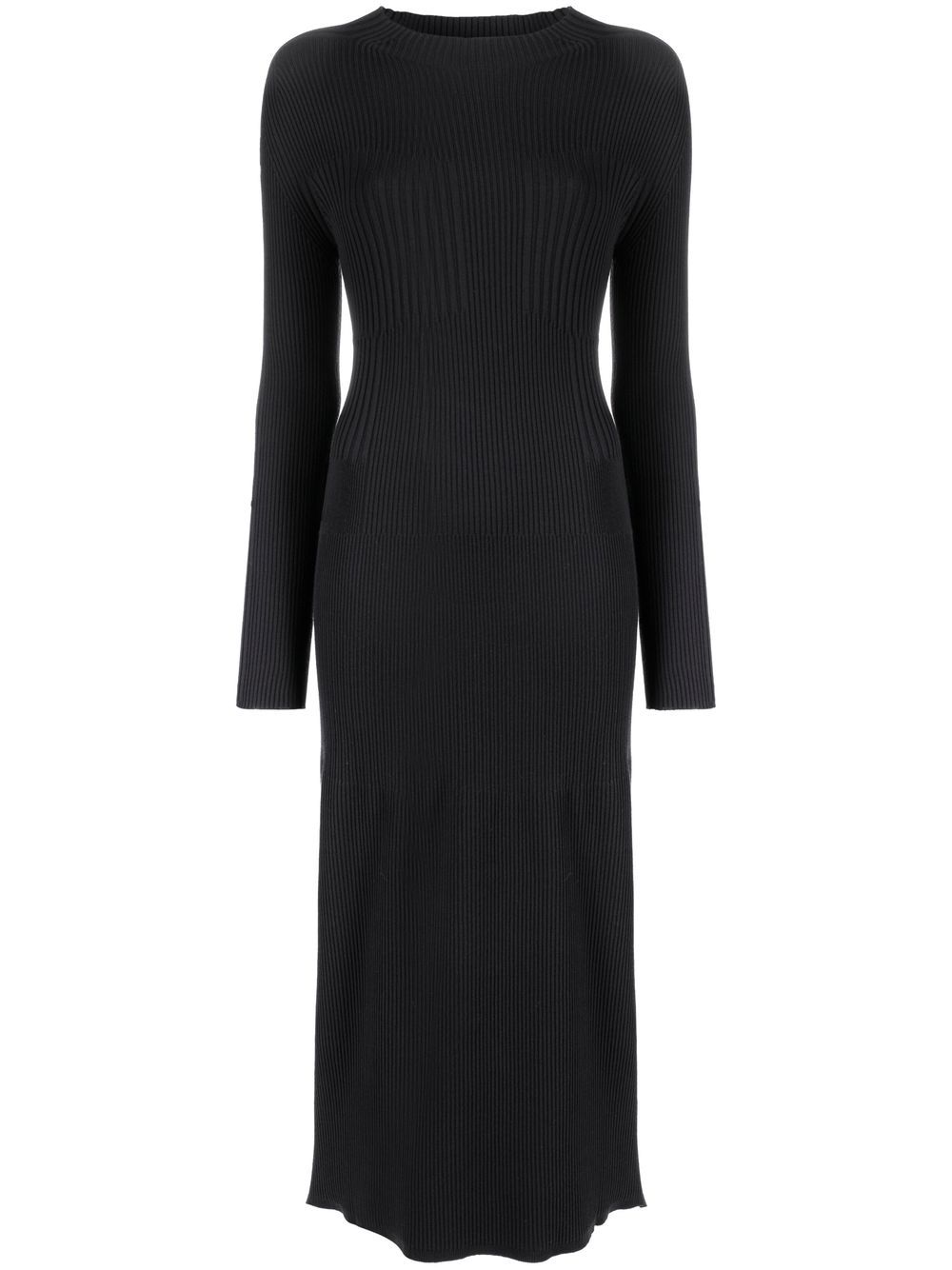 Lara open-back knitted dress - Black