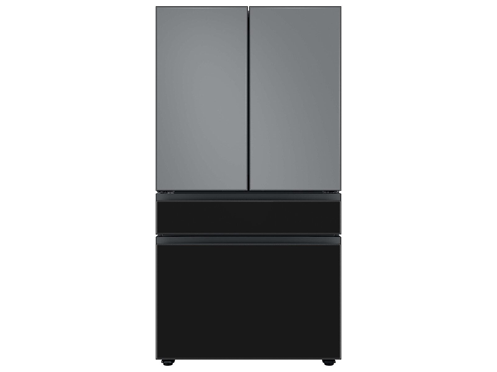 Bespoke 4-Door French Door Refrigerator Panel in Charcoal Glass - Bottom Panel(RA-F36DB433/AA)