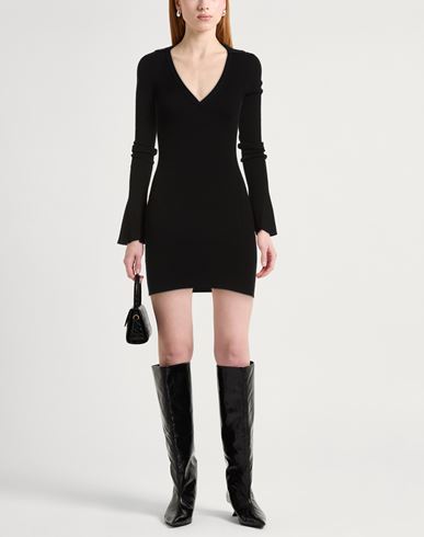 Woman Mini dress Black Size 6 Viscose, Polyester, Polyamide