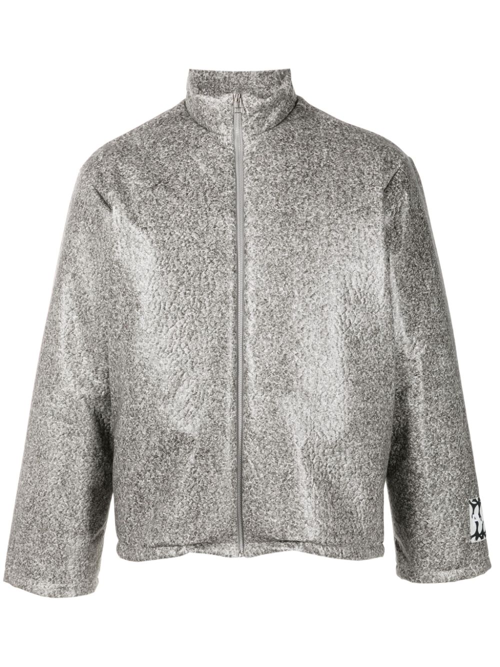 Overtime Gloss high-neck jacket - Grey