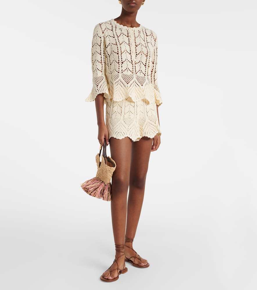 Awaken lace crochet shorts