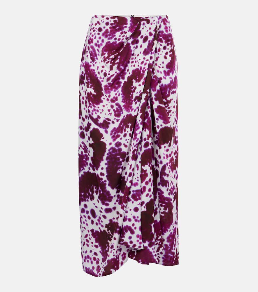 Gathered midi skirt