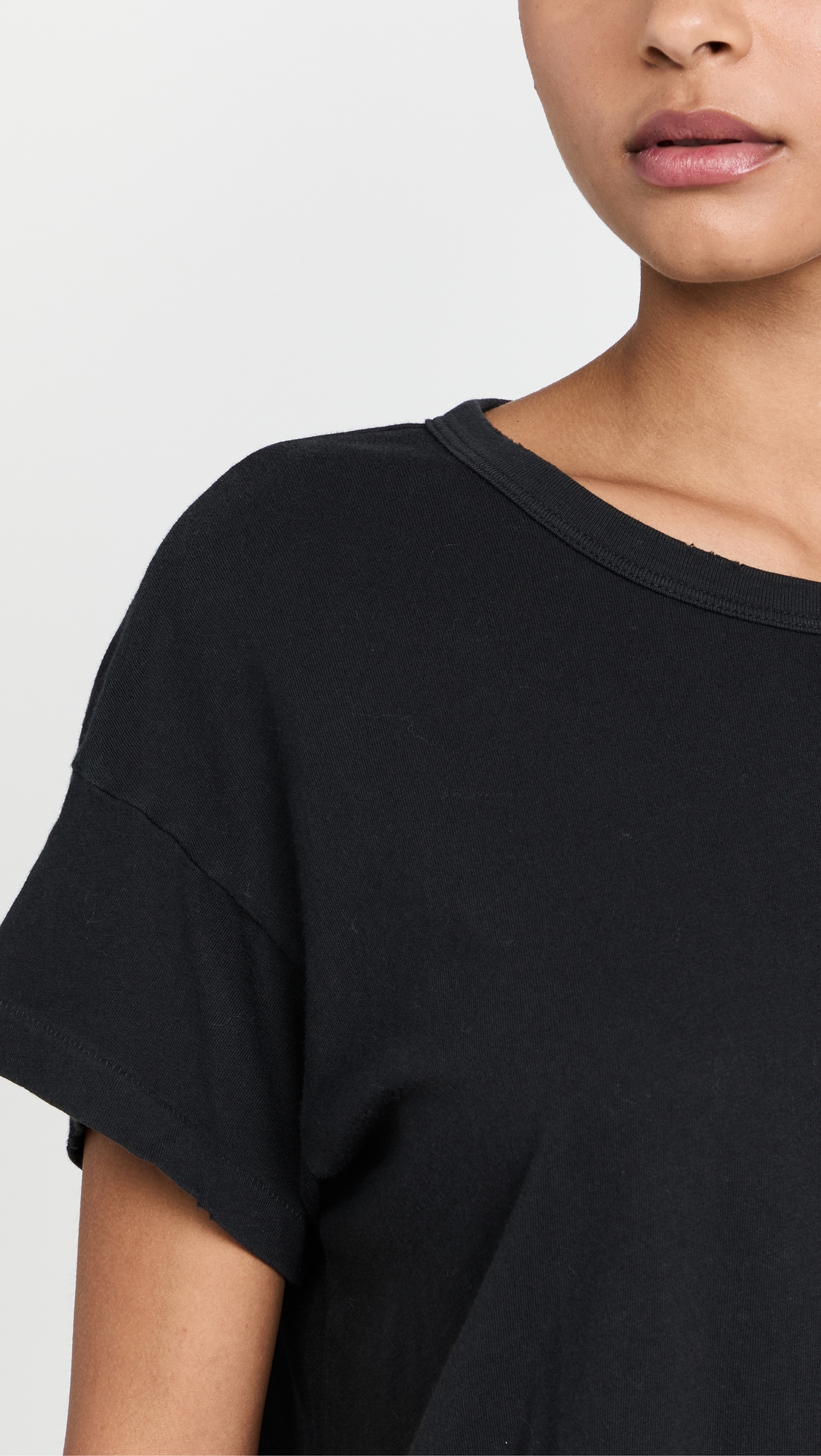 The Boxy Crew Tee Almost Black