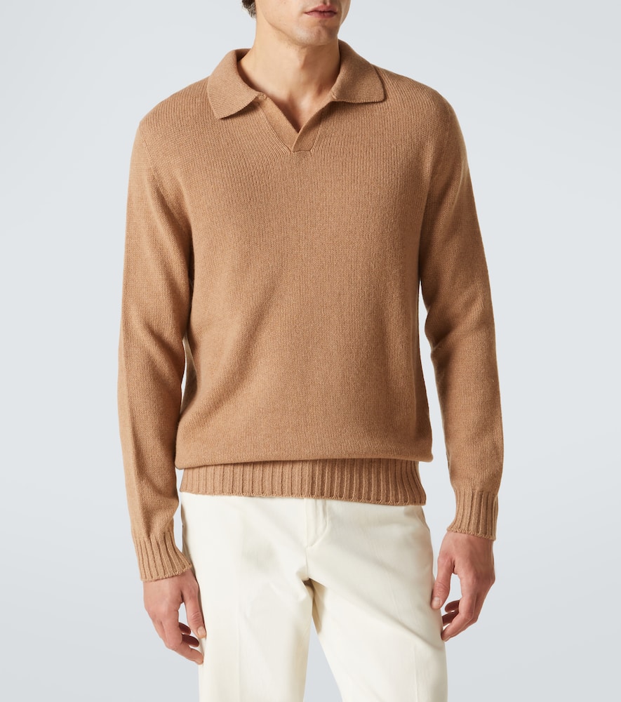 Cashmere polo sweater