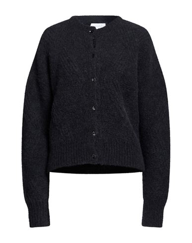 Collezione N_01 Woman Cardigan Black Size L Baby alpaca wool, Polyamide, Elastane