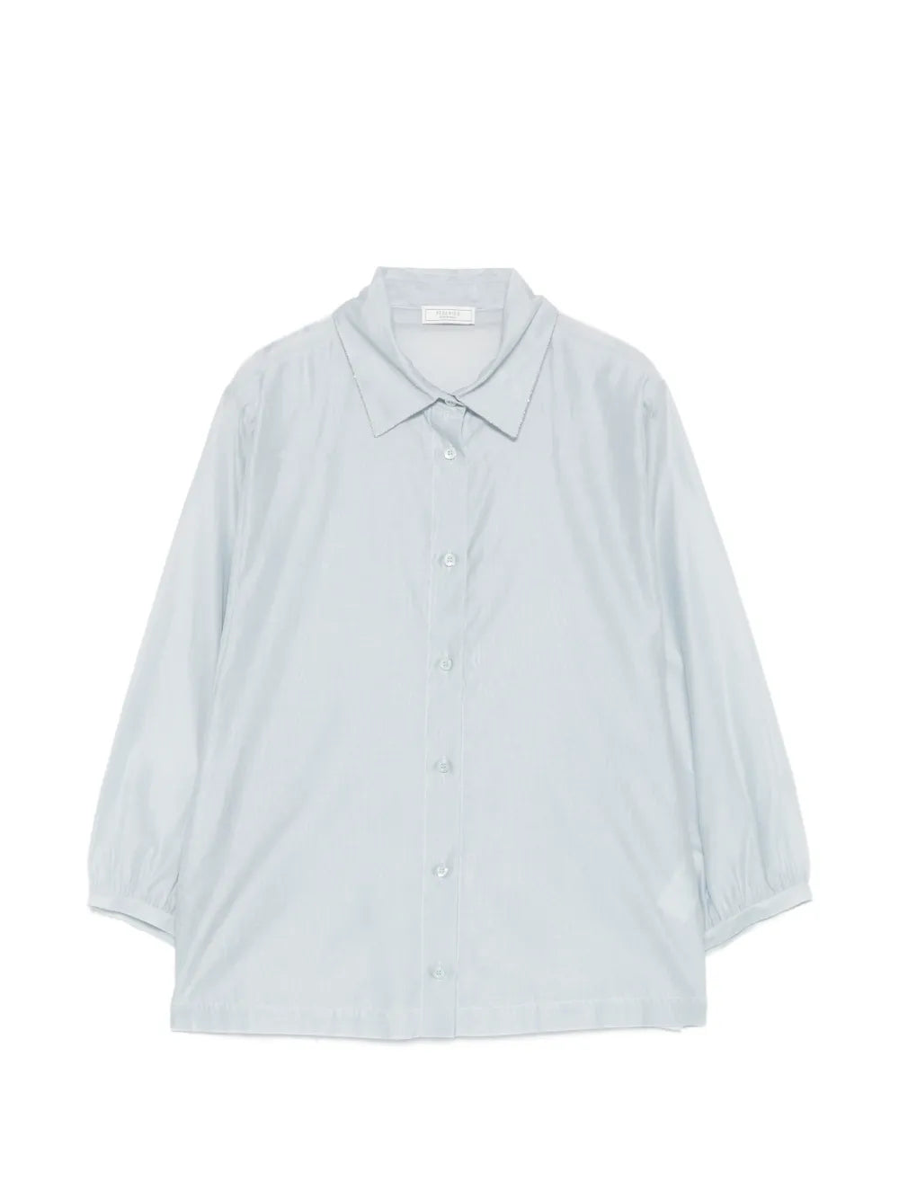 Three-Quarter Sleeve Blouse — Blue