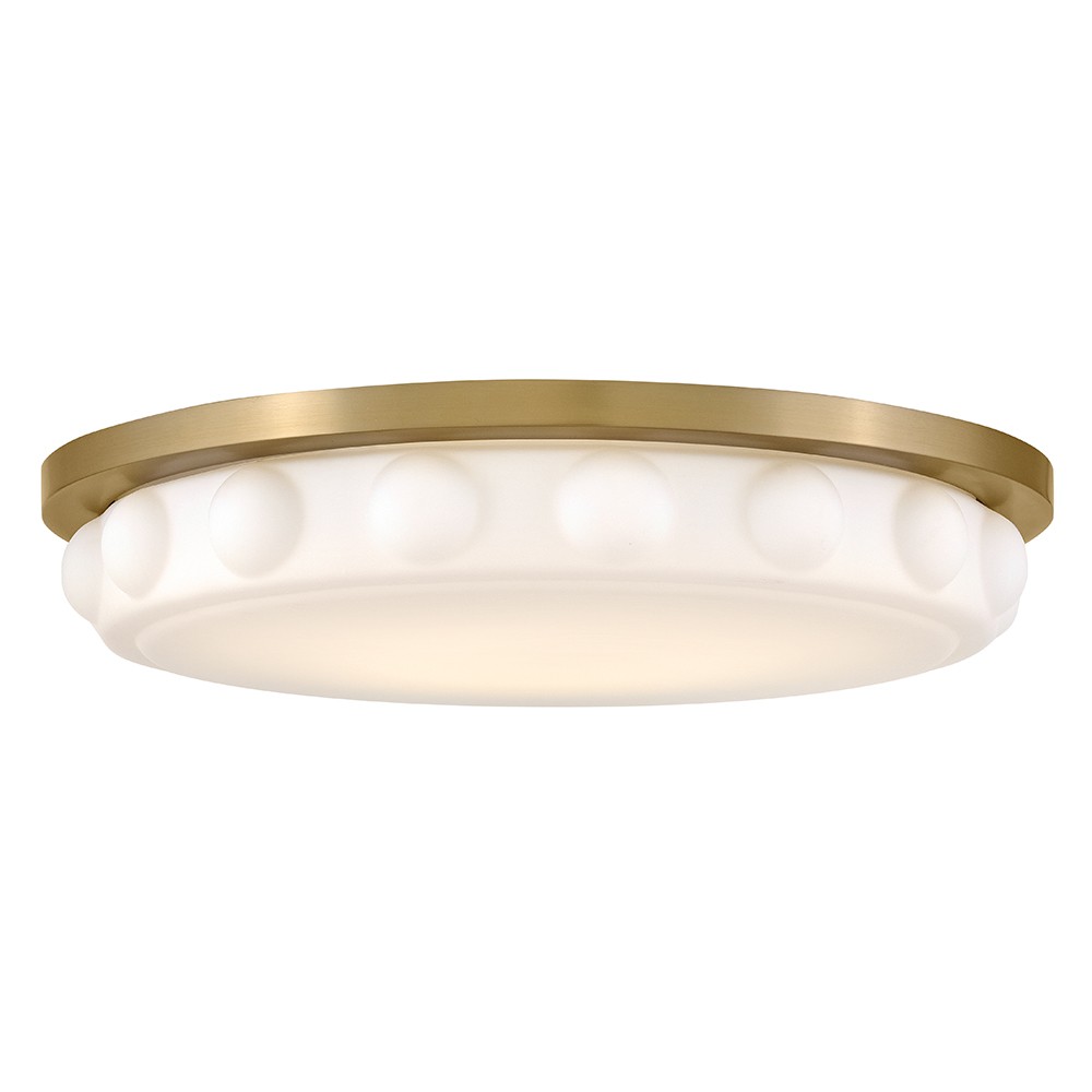 Lacquered Brass LED Flush Mount from the Zoey Collection