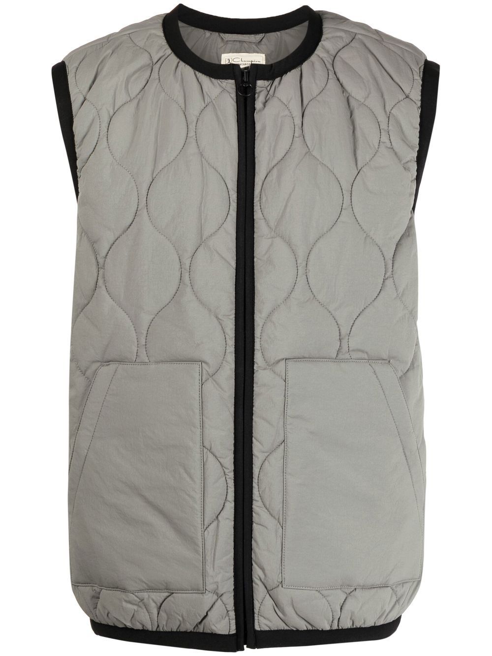 Quilted sleeveless gilet - Grey