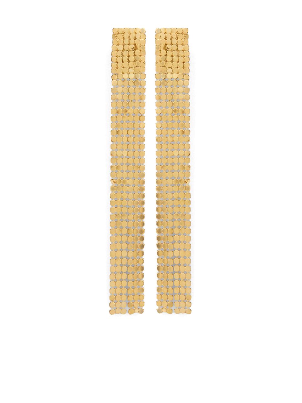 Mesh-design clip-on earrings - Gold