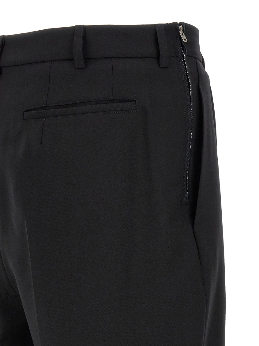 Magliano - zip tailored trousers pleated front belt loop