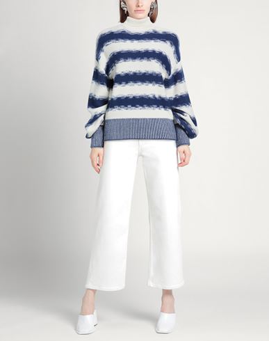 Woman Turtleneck Blue Size M Wool, Cashmere