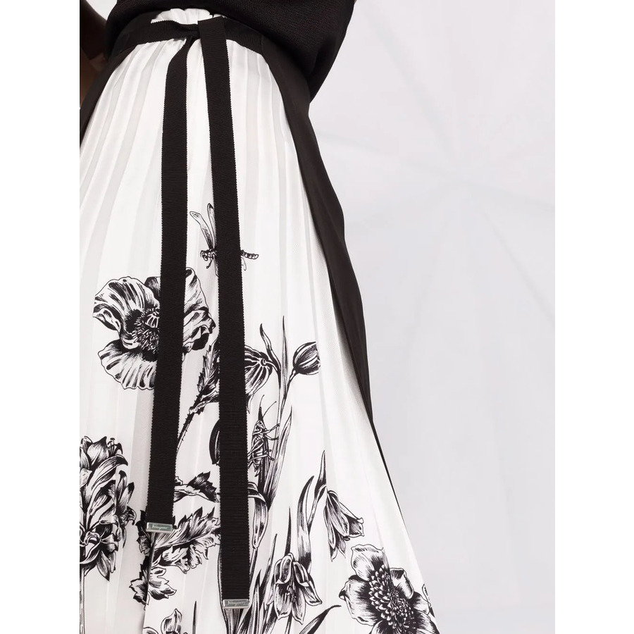 Pleated Silk Skirt