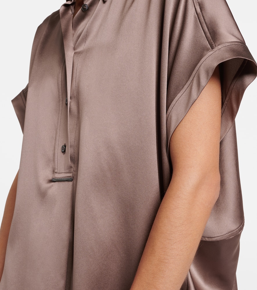 Silk-blend shirt