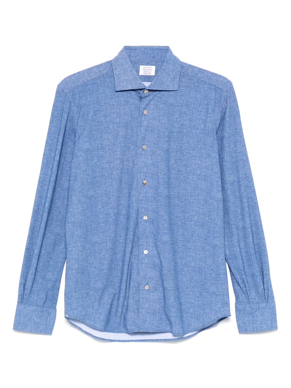 Mazzarelli mélange-effect shirt - Blue