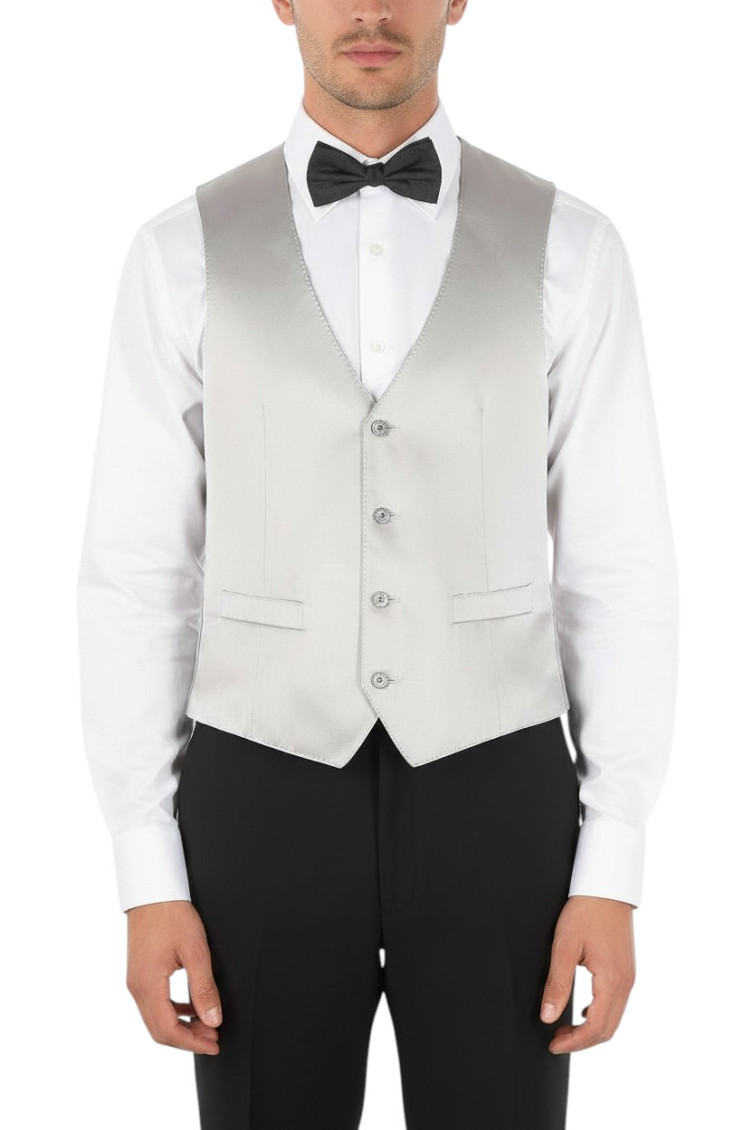 Grey V Neck Waistcoat