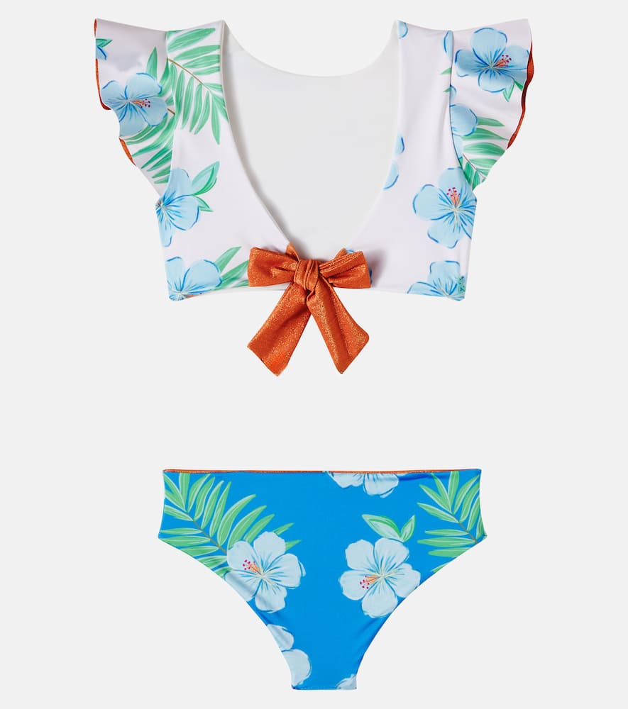 Dayana floral ruffled bikini