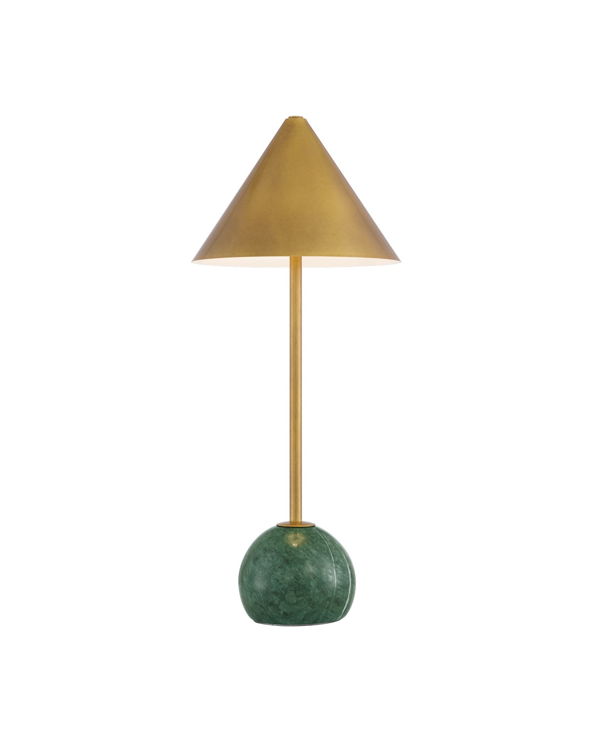 Antique Brass Green LED Table Lamp from the Journey Collection