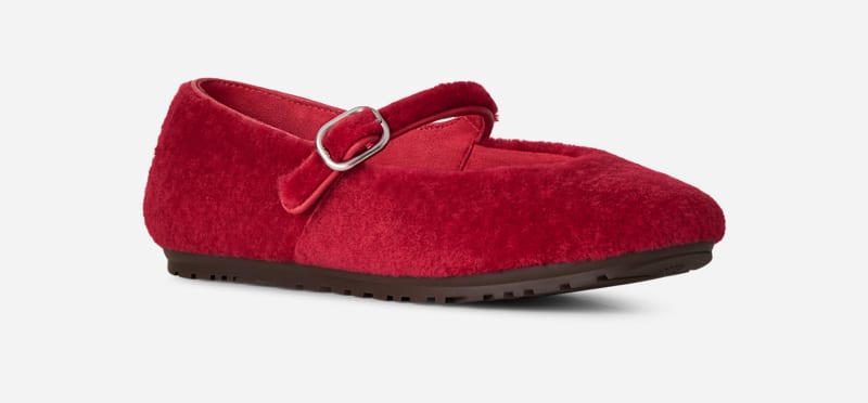 ® Women's Quill Ballet Flat in Red Ribbon