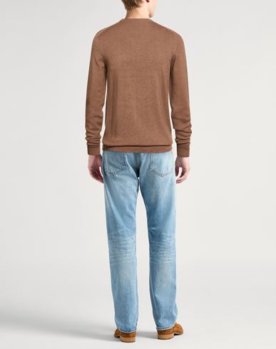 Man Sweater Light brown Size 42 Merino Wool