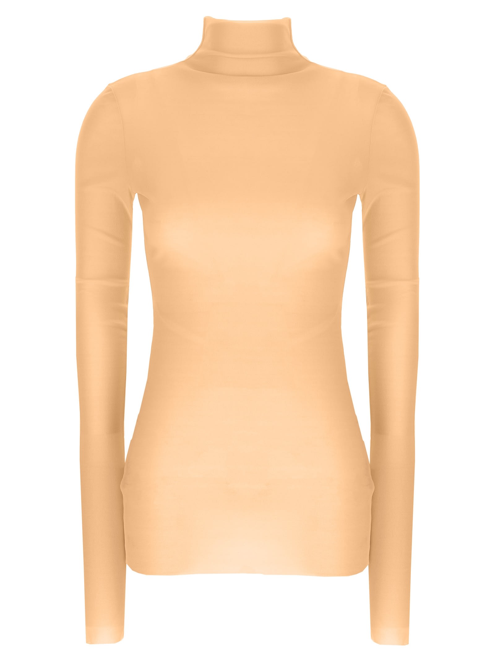 Silk Turtleneck Top Tops