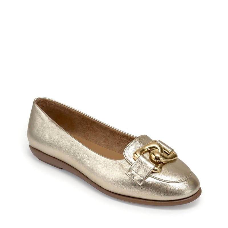 Women's Bell Ballet Flat Shoes (Soft Gold/Gold)