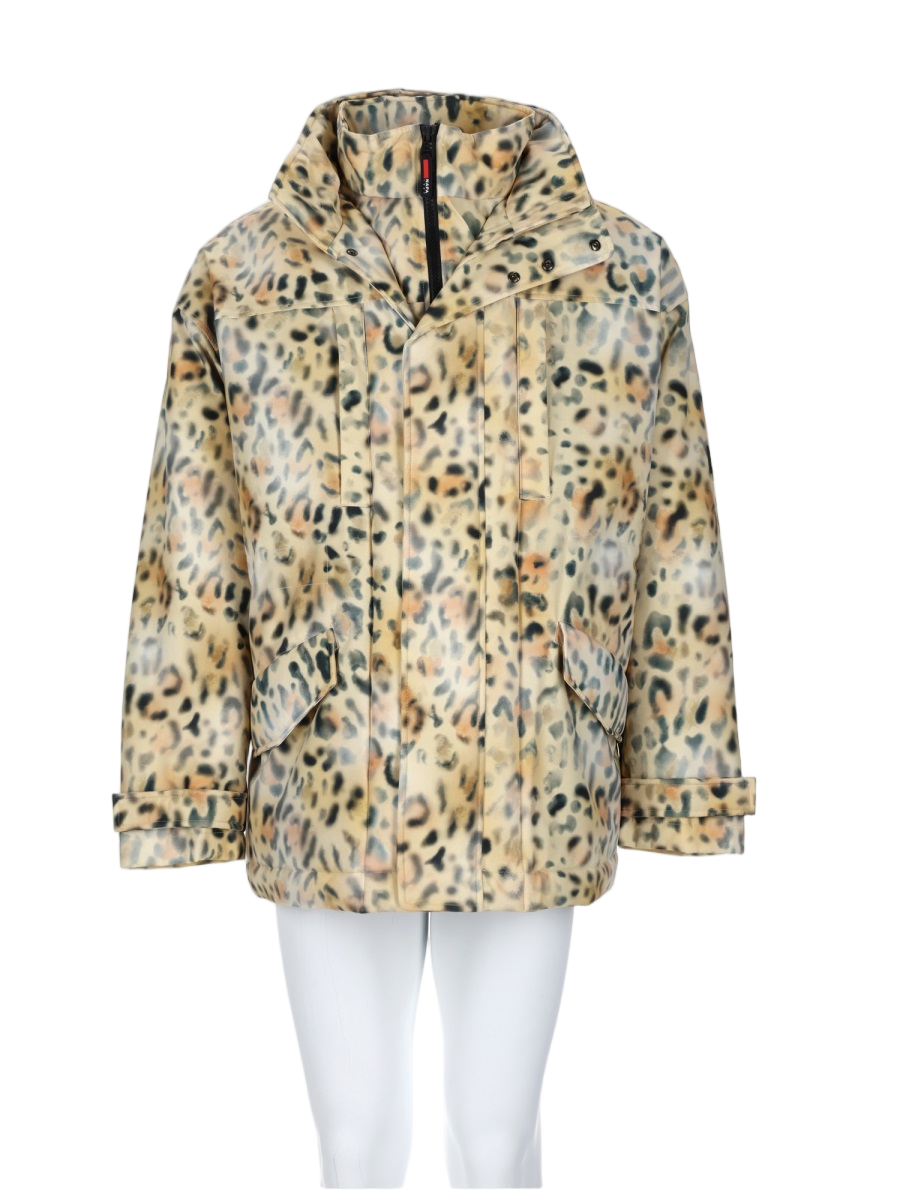 Short Loose-Fit Parka with High Collar