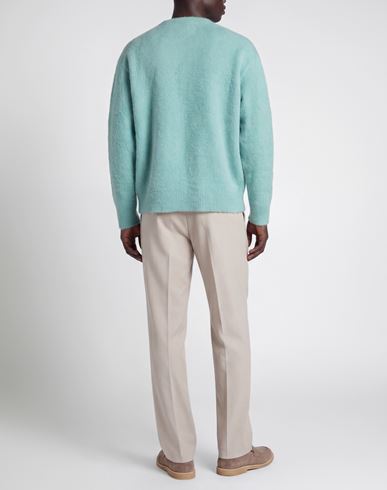 Man Sweater Turquoise Size 36 Cotton, Nylon, Elastane