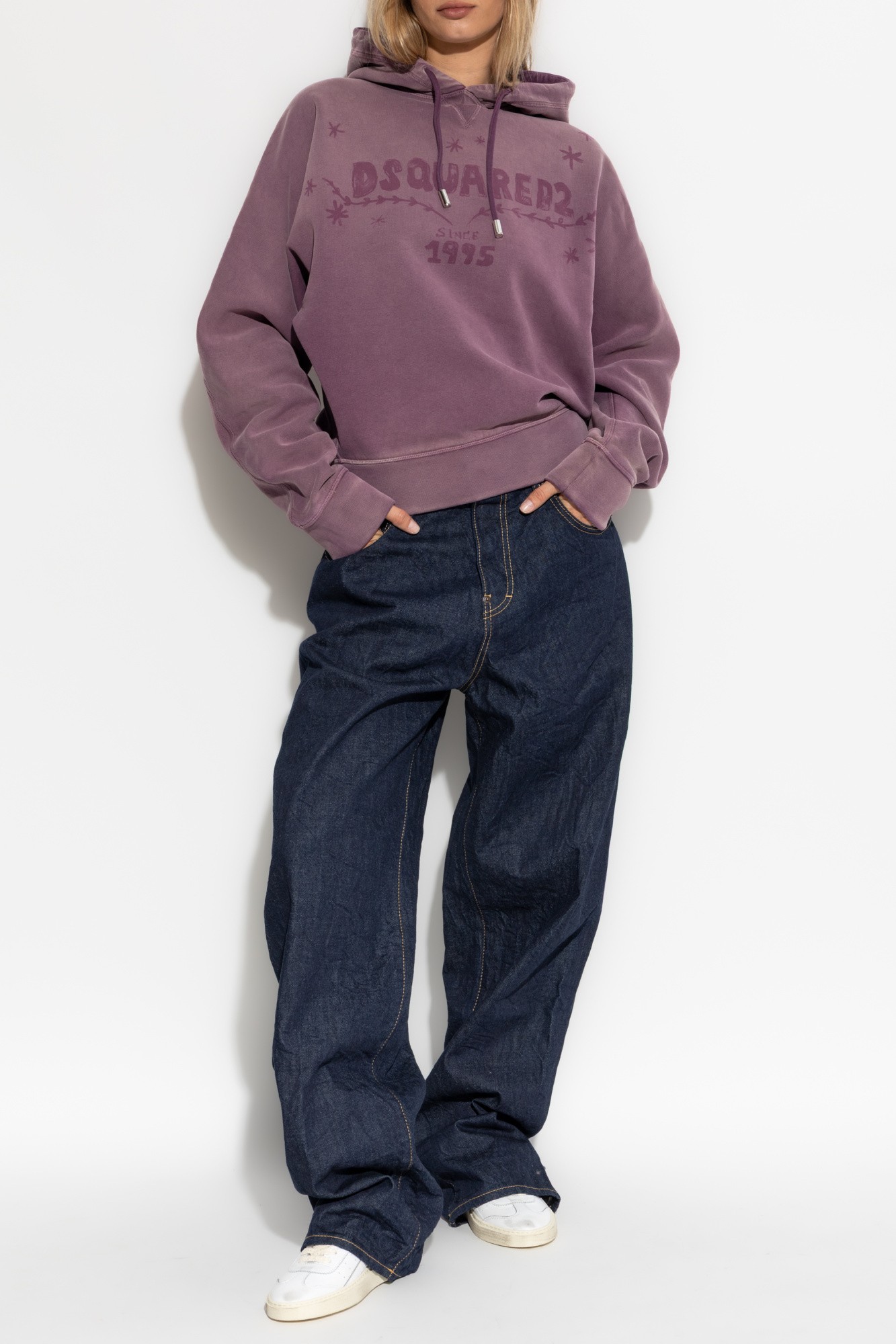 Sweatshirt With Logo, Women's, Purple