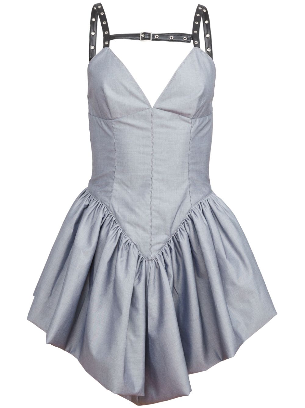 Poplin mini dress - Grey