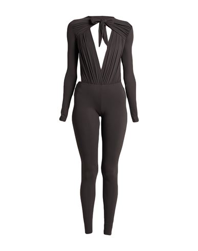 Amazuìn Woman Jumpsuit Dark brown Size ONESIZE Polyamide, Elastane