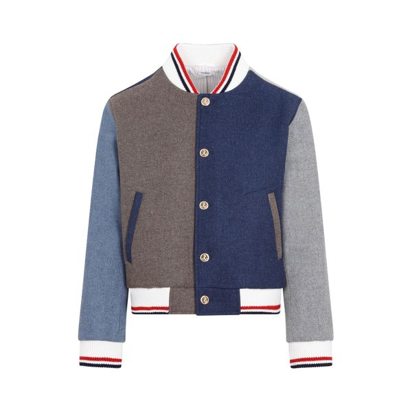 Thom Browne Panelled Varsity Jacket
