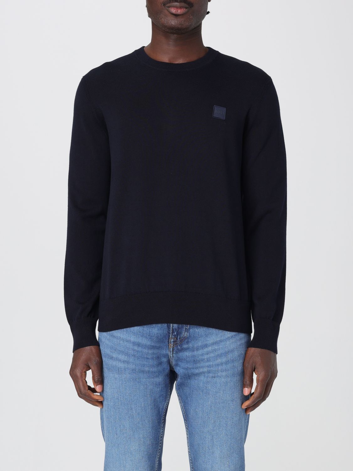 Sweater BOSS Men color Blue
